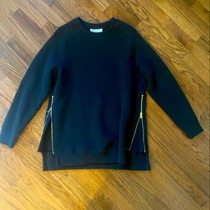 Varley Black Sweatshirt with Gold Zippers